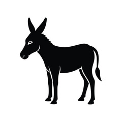 Obraz premium Donkey Silhouette vector illustration, Donkey Silhouette Bundle