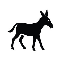 Obraz premium Donkey Silhouette vector illustration, Donkey Silhouette Bundle
