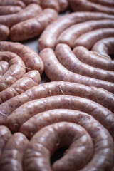 Homemade Polish style pork sausages.