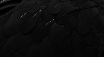 Black Bird Feathers - Photo