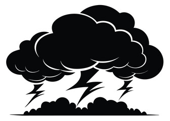 Thunderstorm Clouds Dark Sky Illustration