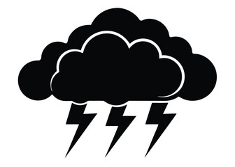 Thunderstorm Clouds Dark Sky Illustration