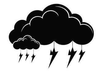 Thunderstorm Clouds Dark Sky Illustration