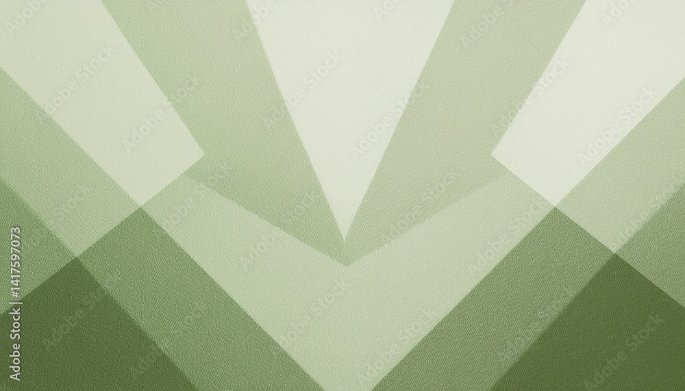 Poster minimalist green abstract geometric background with overlapping translucent triangles for eco brandi