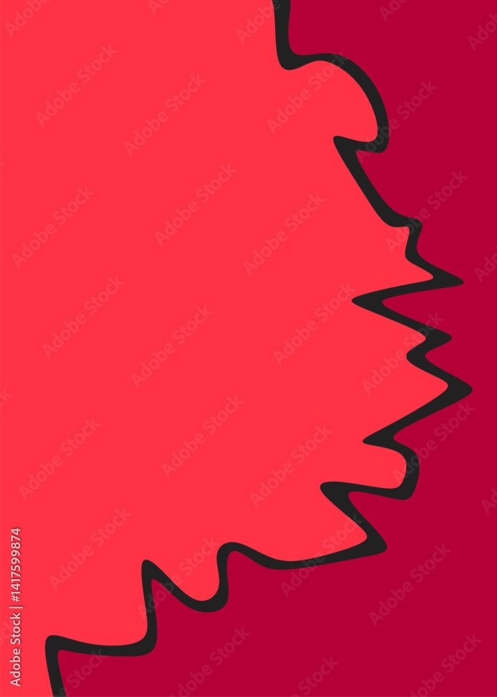 Poster abstract background with wavy line pattern and with some copy space area