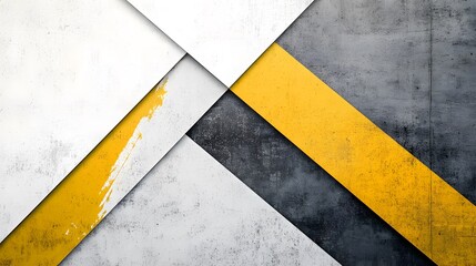 Fototapeta premium Subtle Layered Abstract Background in Yellow Gray and White Palette