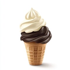 Double-scoop ice cream cone