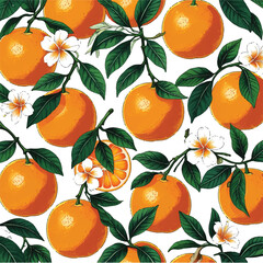 seamless background with oranges