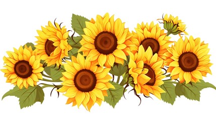 Obraz premium Vibrant Blooming Yellow Sunflowers Filled with Sunflower Seeds for Beautiful Natural Backgrounds