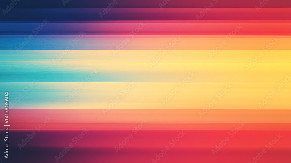 Poster ethereal horizon abstract background with blended stripes and soft gradients