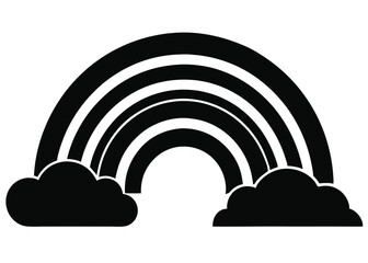 Obraz premium Rainbow in the Sky Colorful Weather Vector
