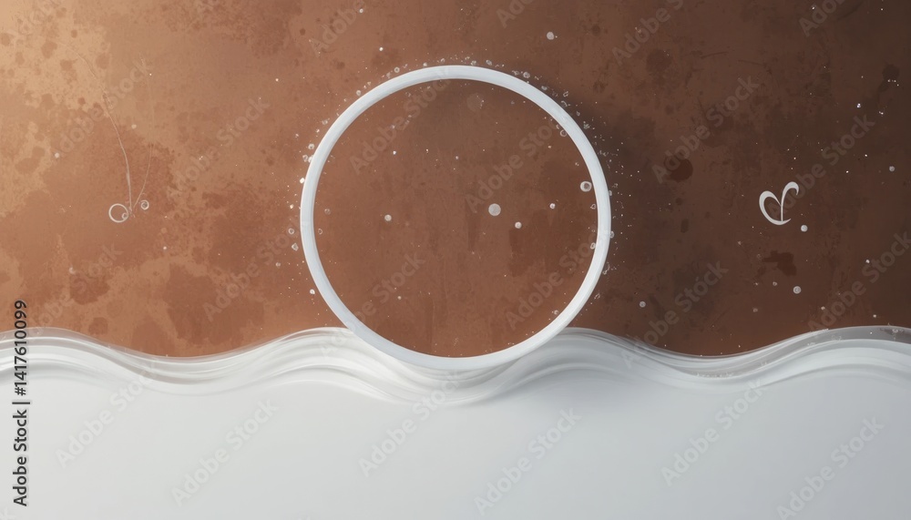 Poster creative fluid dynamics experiment laboratory visual art indoor top-down view abstract concept of in