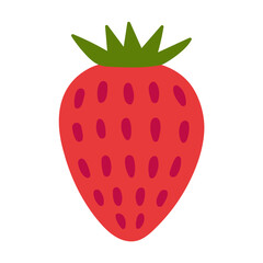 Strawberry fruit hand drawn vector illustration