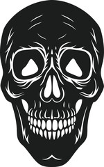 Stylized Halloween Skull with Eerie Hollow Eyes