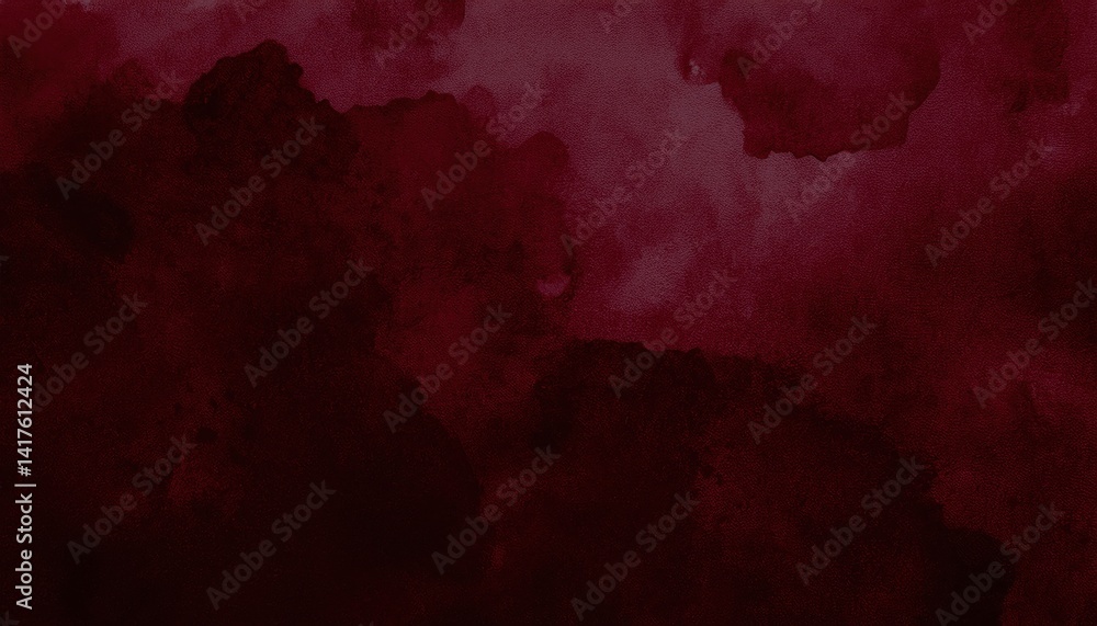 Aufkleber deep crimson watercolor texture with soft gradient blending and subtle canvas grain for elegant back