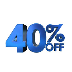 3D Numbers Off Sale Discount Promotion
