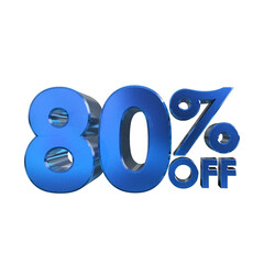 3D Numbers Off Sale Discount Promotion