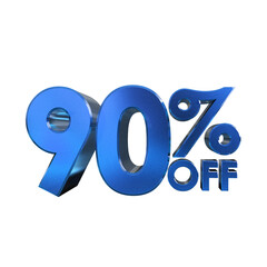 3D Numbers Off Sale Discount Promotion