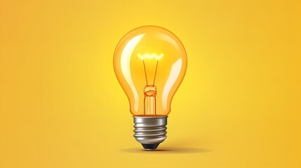 Professional Cartoon Vector Illustration of an Idea Lightbulb Icon for Creativity Concepts