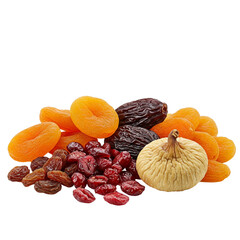 Dry fruits on transparent background 