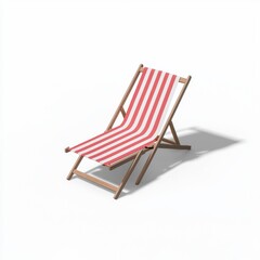Stylish Red and White Striped Deck Chair for Relaxation and Comfort