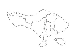Bali Island Map Outline