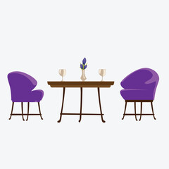 table and chairs