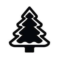 cookie cutter christmas tree simple rounded edges vintage  