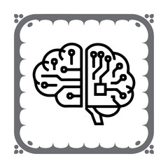Cyber Brain Circuit Illustration