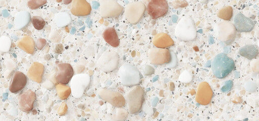 Colorful terrazzo pattern abstract background vector illustration. Multicolored terrazzo with tiny colorful marble patterns. Abstract design with colorful terrazzo flooring texture background.	
