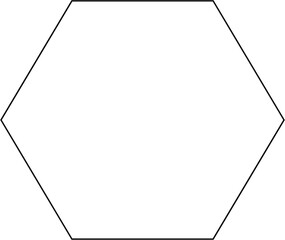 2D hexagon basic shape outline