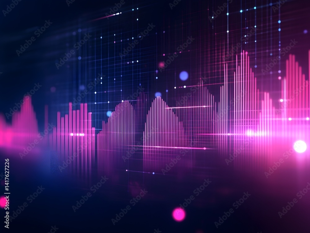 Aufkleber dynamic data visualization of financial trends.