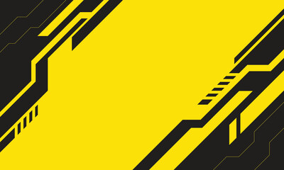 Abstract cyberpunk futuristic technology black and yellow background