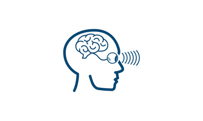 Eye brain diagonstic logo for medical