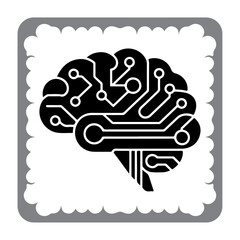 Modern Artificial Brain Icon