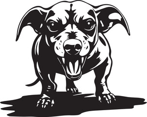 A dachshund dog. Hand drawn vector illustration