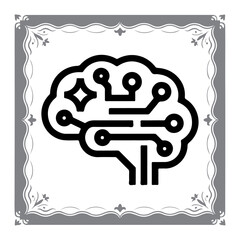 Minimal Futuristic Brain Logo