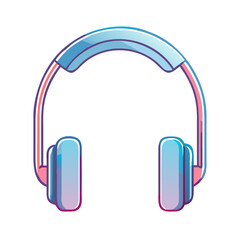 Stylish blue and pink headphones with a gradient, perfect for music lovers