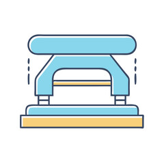 Isolated Blue Puncher Object on White Background for Office Use Icon