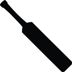  cricket bat silhouette on white background