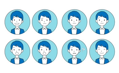 男性の顔のアイコン