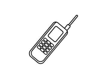 mobile phone isolated on white