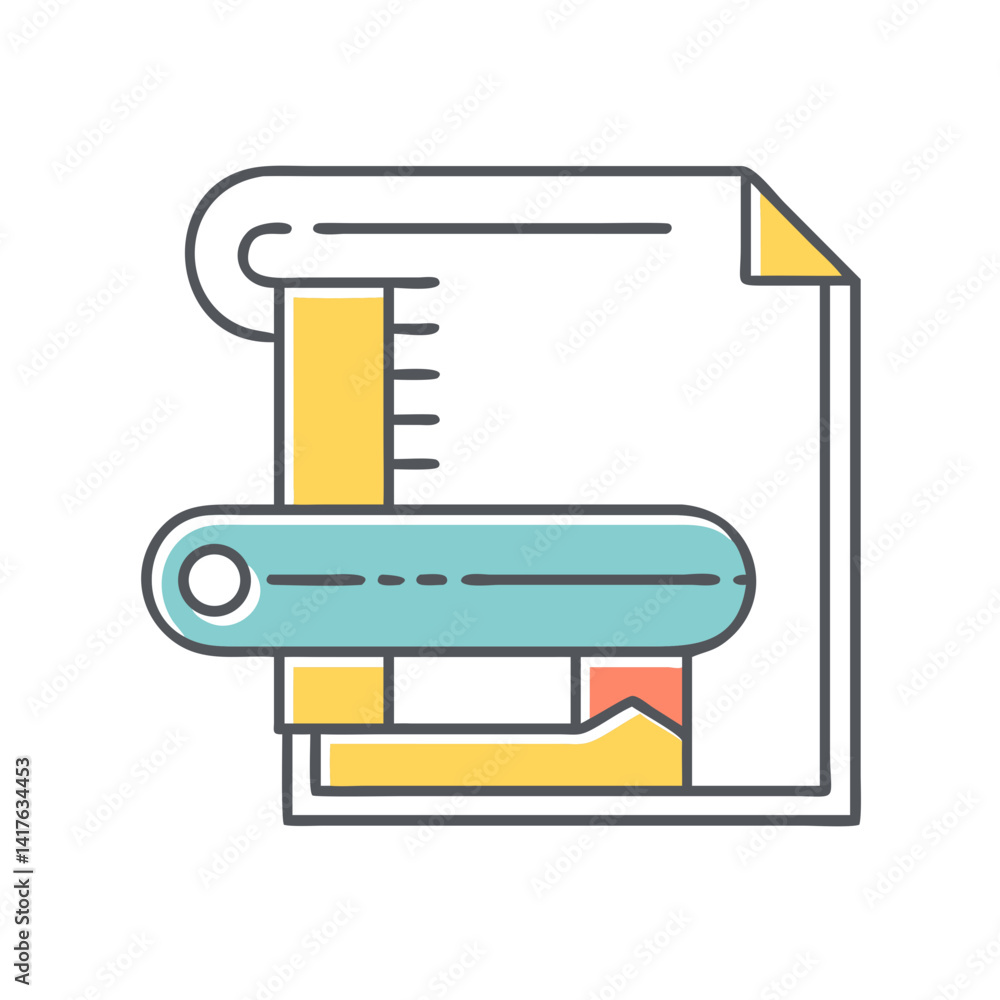 Poster conceptual illustration of a file format conversion tool and document processing