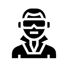 Cyberpunk Character with Sunglasses Icon Design