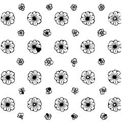Delicate Floral Pattern Hand-Drawn Illustration
