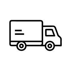 Delivery Truck with Closed Container Icon Design