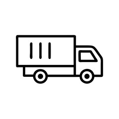 Delivery Truck with Closed Container Icon Design