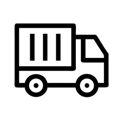 Delivery Truck with Closed Container Icon Design