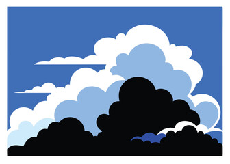 Clear Blue Sky with Soft Clouds Background