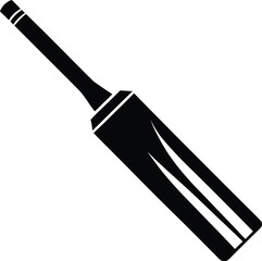 cricket bat silhouette on whrite background